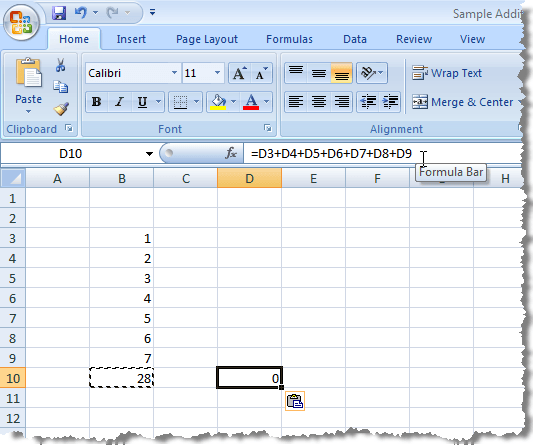 Relative formula copied