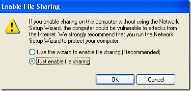 enable file sharing