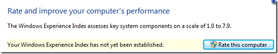 windows 7 experience index